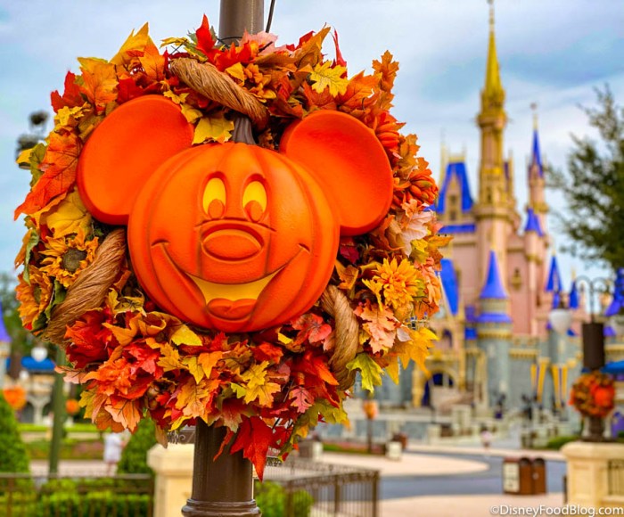 When does disney start decorating for fall