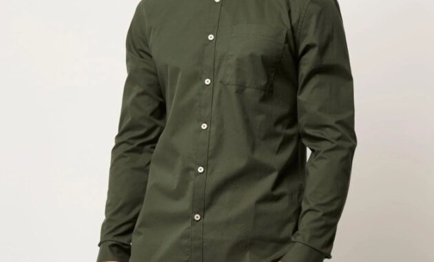 Mens Green Button Down Dress Shirt A Stylish Choice for Any Occasion