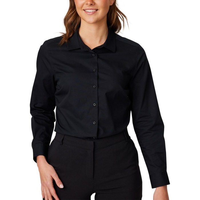 Black dress shirt for woman