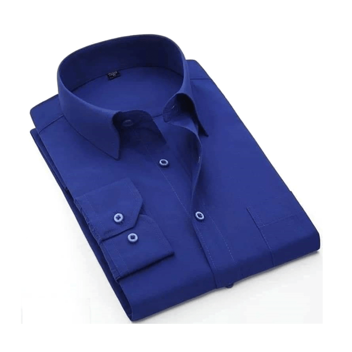 Royal blue dress shirt for men