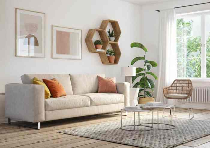 How to decorate large walls in living room