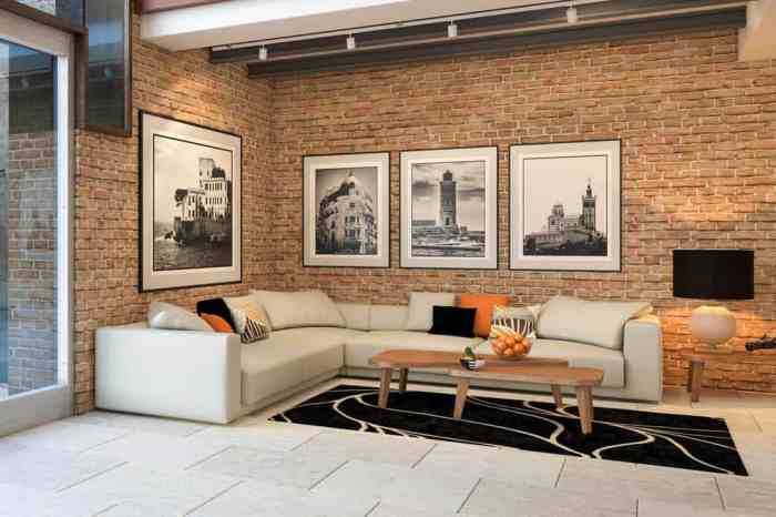 How to decorate large walls in living room