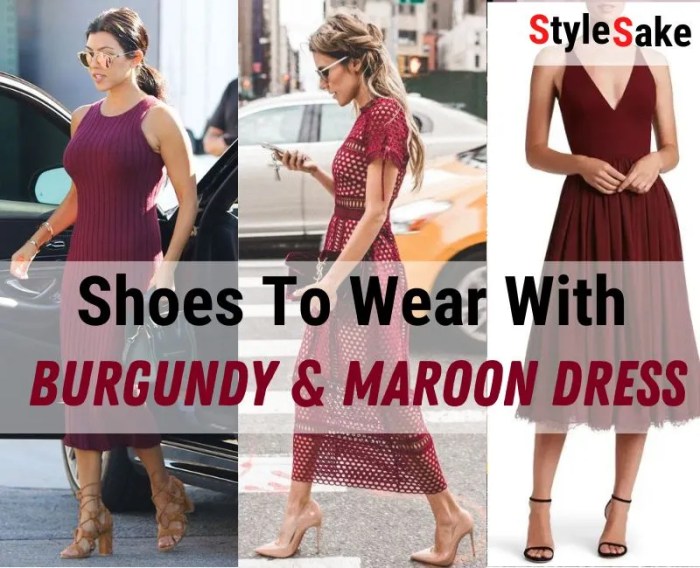 Best color shoes for maroon dress