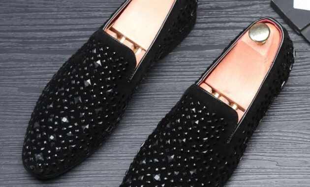 Rhinestone Dress Shoes Mens Elegant Footwear for Stylish Men