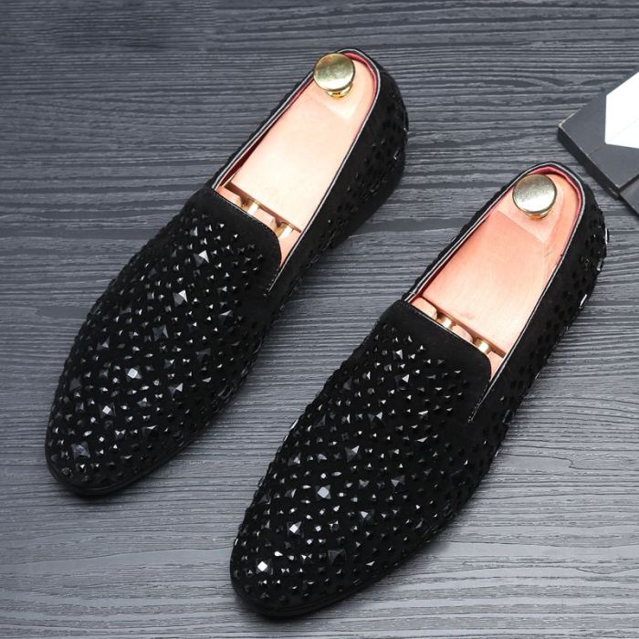 Rhinestone dress shoes mens