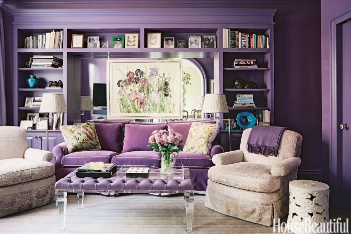 Bedroom purple colour walls combination master white wall two ideas interiors color nights comfortable tricks founterior perfect stock