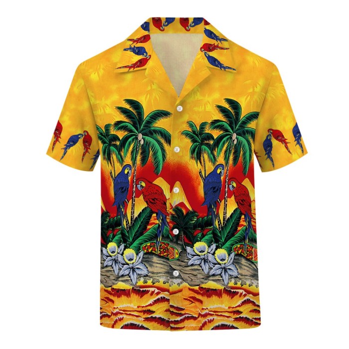 Tropical dress shirts for men