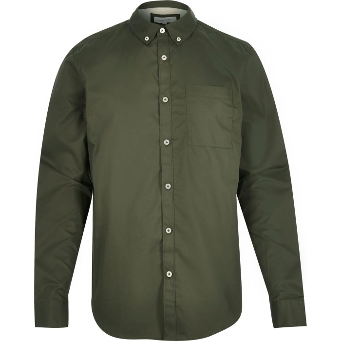 Mens green button down dress shirt