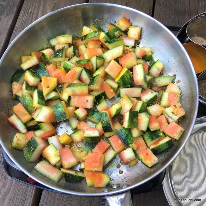 Watermelon pickles rind pickled brown alton recipe pickle sweet rinds recipes canning peak produce required preserving do highlights make