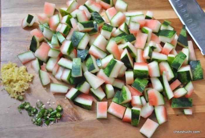 How to cook watermelon rind indian style